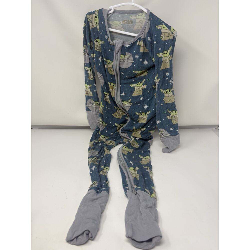 Little Sleepies OG STAR WARS GROGU Zippy Bamboo Pajamas 12-18 Months